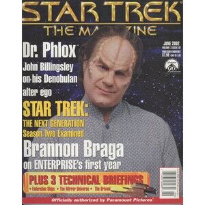 Star Trek The Magazine 2002 June Dr. Phlox Brannon Braga Next Generation  C-9